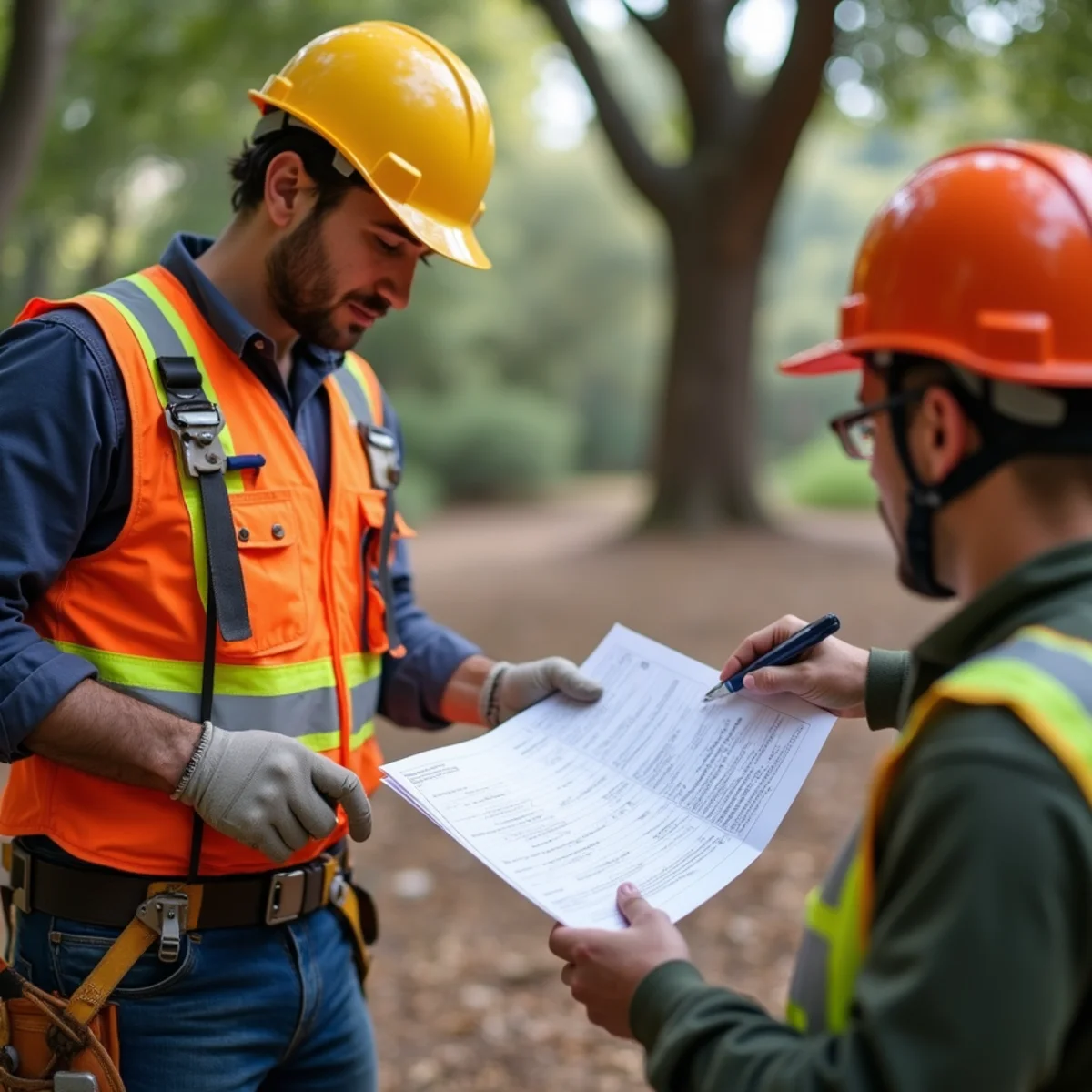 Official Redwood City tree removal permit documentation and signoff