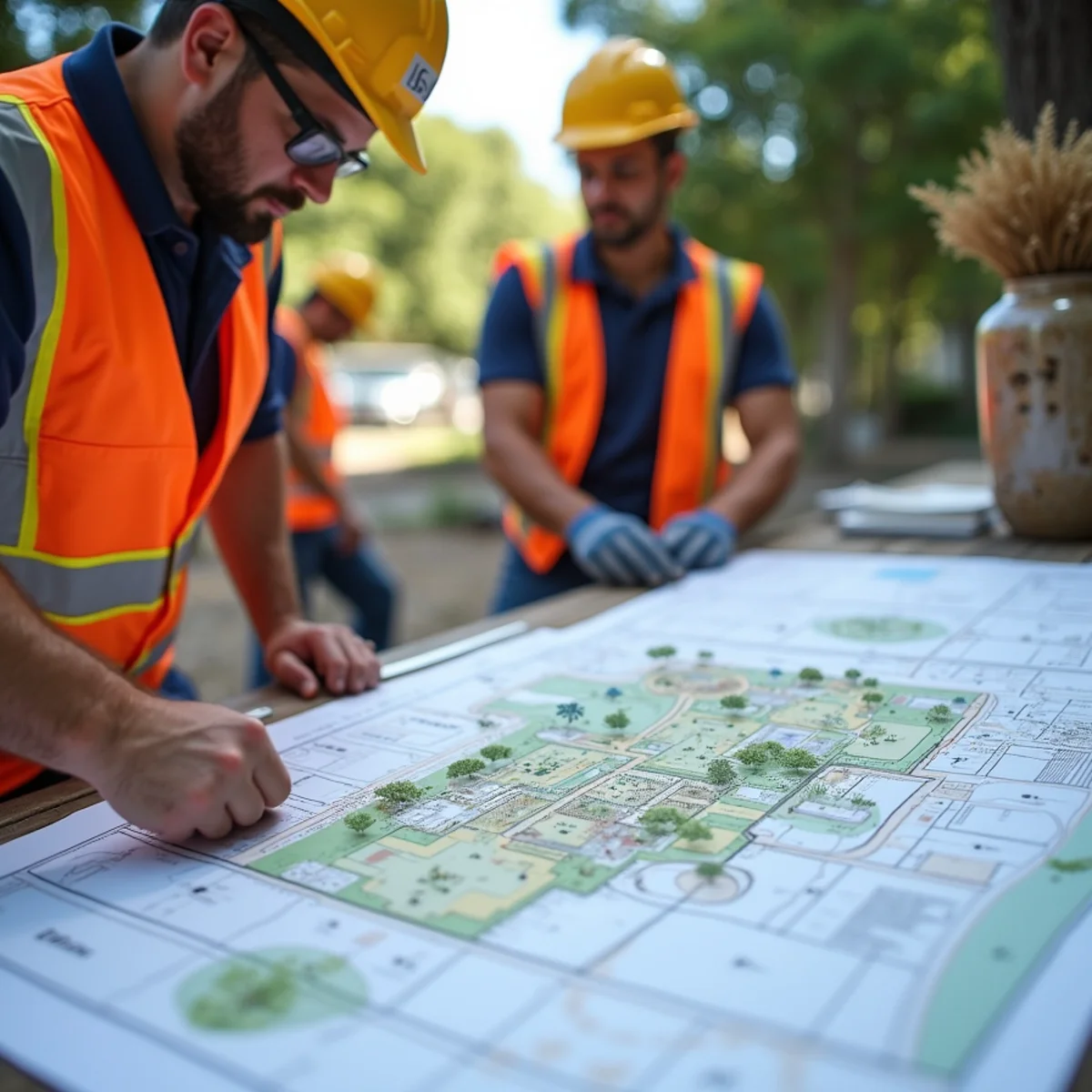Site plan submittal with arborist tree protection zone specifications