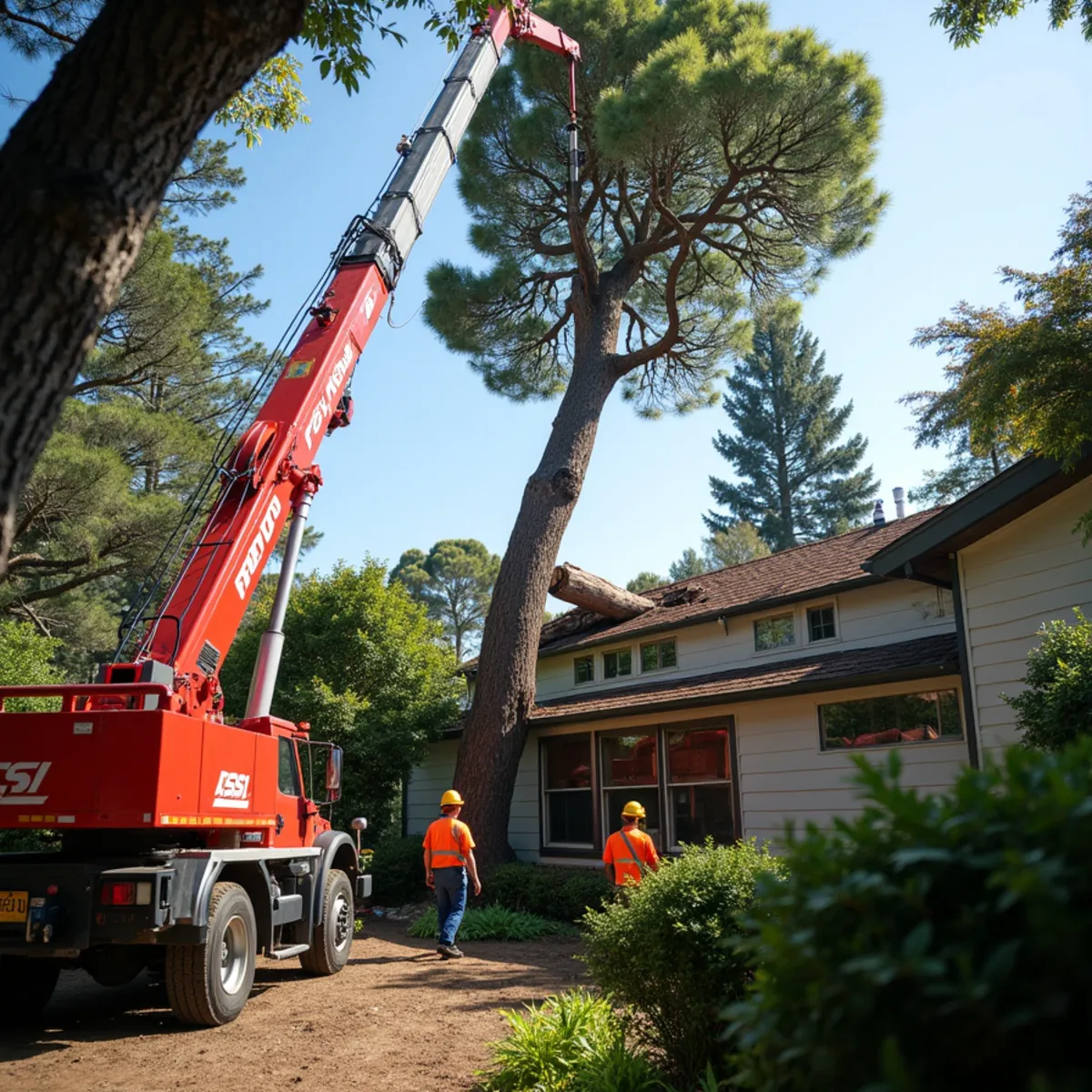 Fallen Tree Removal (Tree on House) in Redwood City