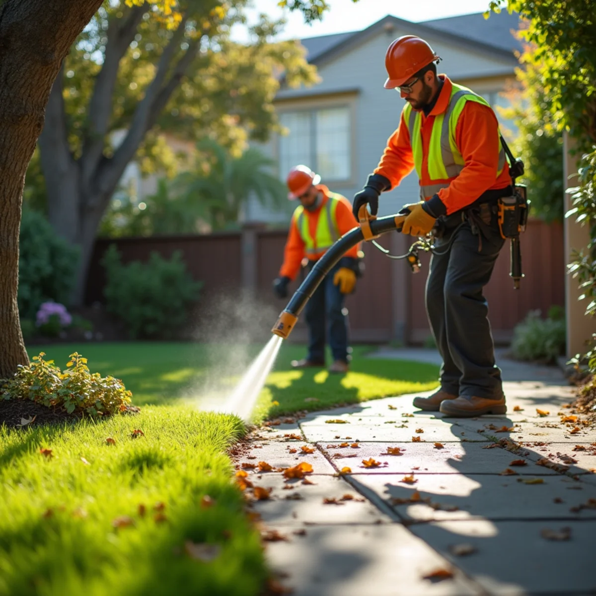 Immaculate artificial turf and patio cleanup in Foster City