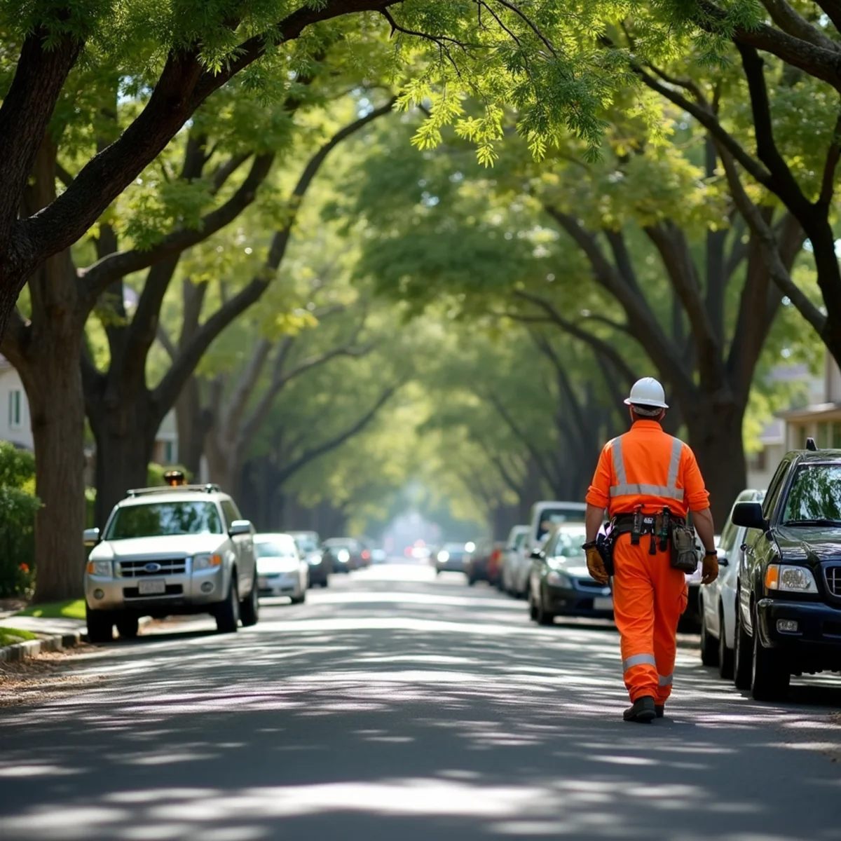 Menlo Park neighborhood canopy preservation and deadwood pruning