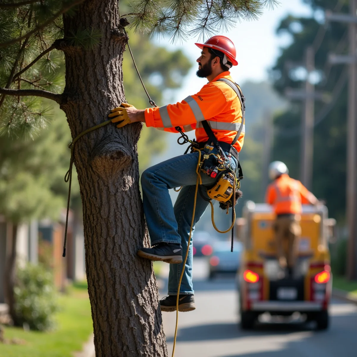 Emergency limb removal and rigging near utilities in Millbrae