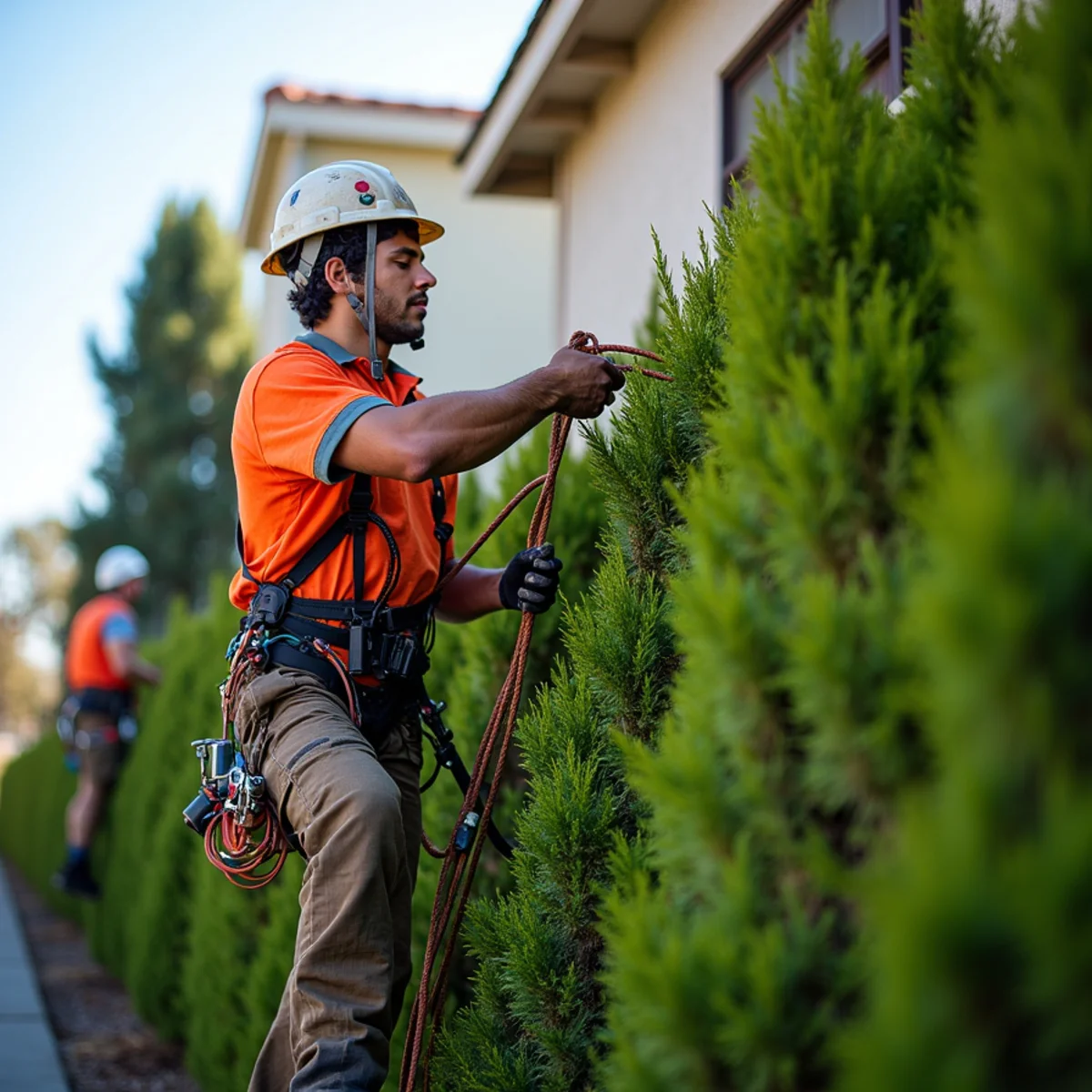 Windbreak height reduction and deadwood pruning in South San Francisco