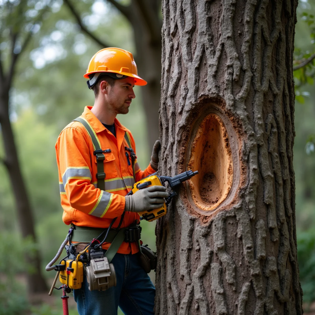 Heartwood decay sounding on heritage Stanford oak