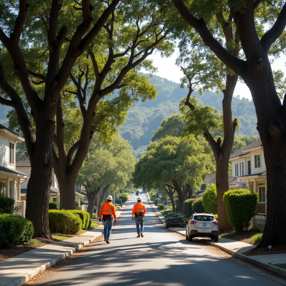 Hillside tree care and oak preservation across San Carlos properties