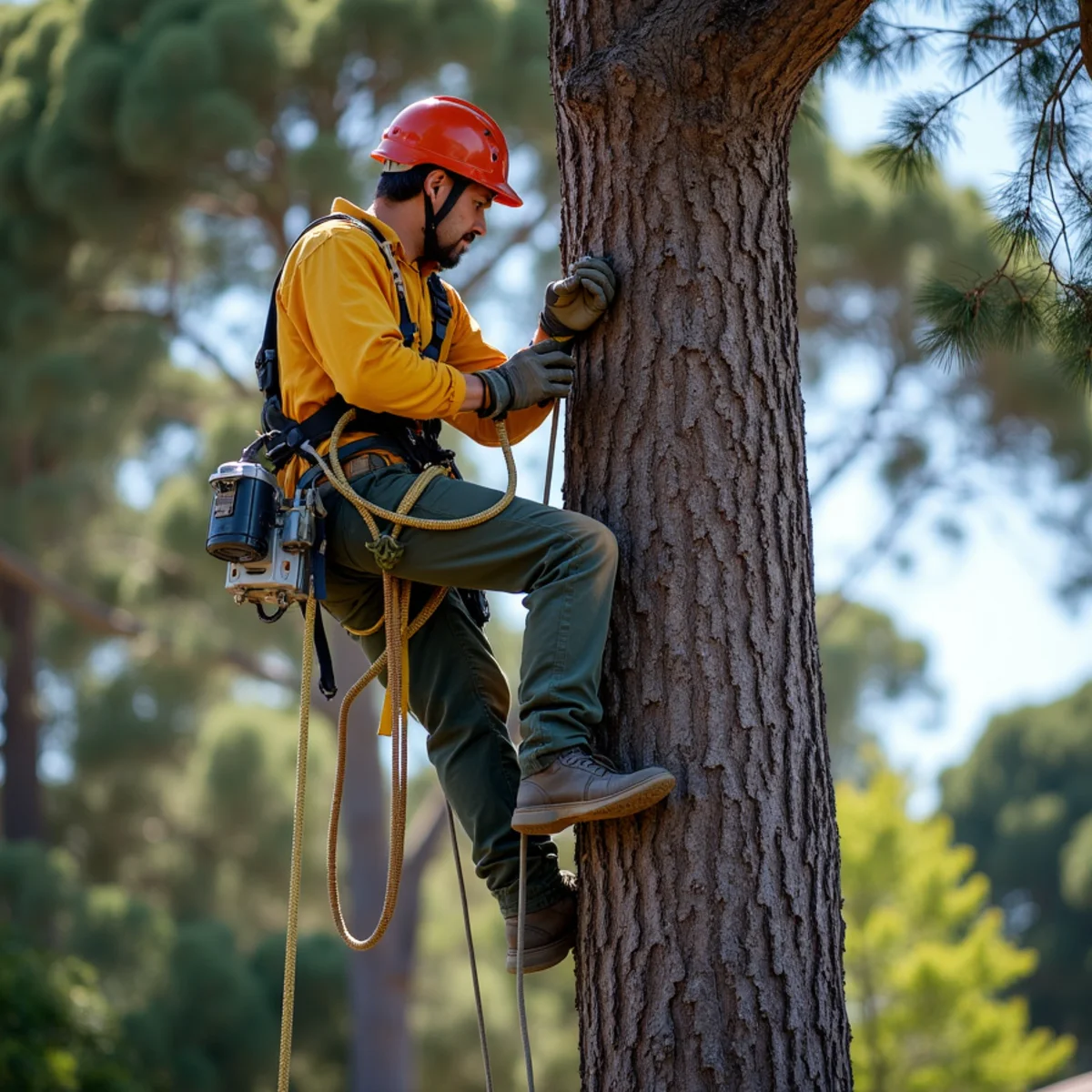 Sectional hazardous tree removal in tight urban residential envelope